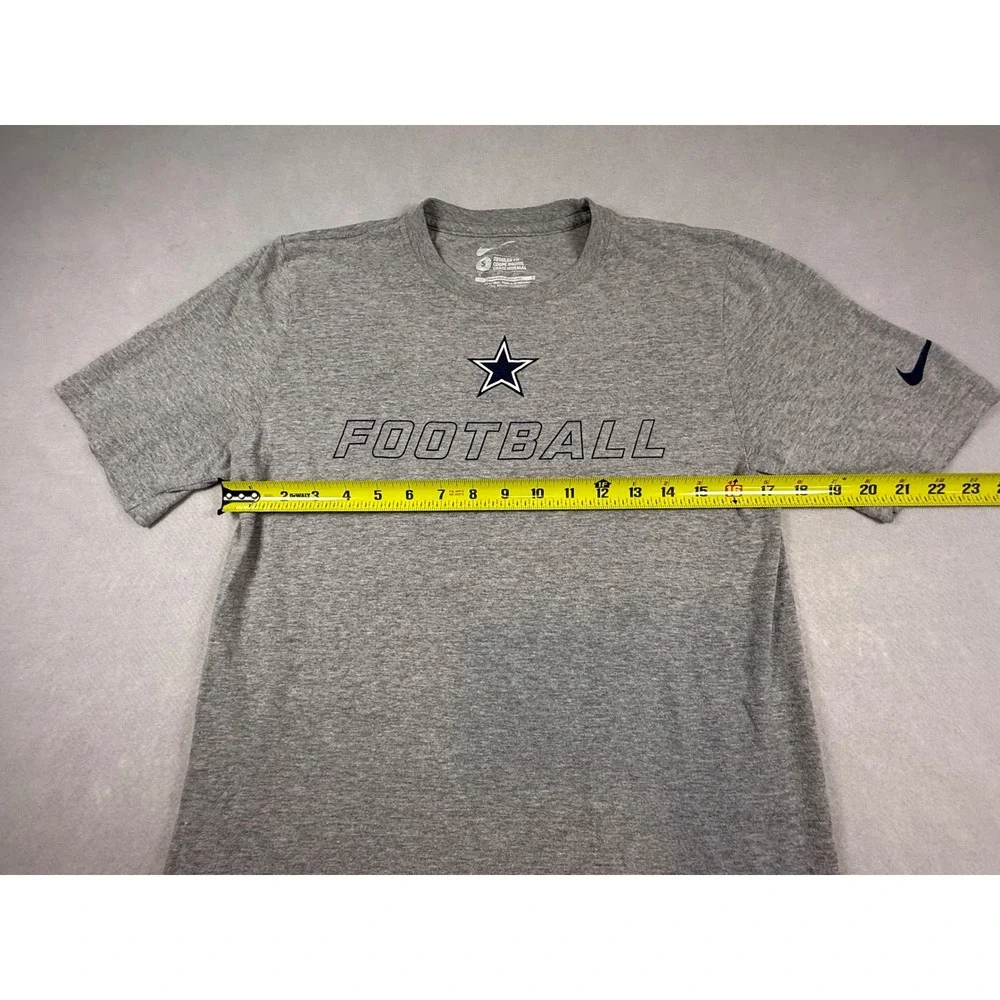 Nike Dallas Cowboys Football T-Shirt Mens Small Gray Heather NFL Graphic Tee